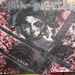 Airbrush Painting of female Samurai (Onna-Bugeisha)