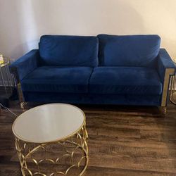 Living Room, Blue and Gold