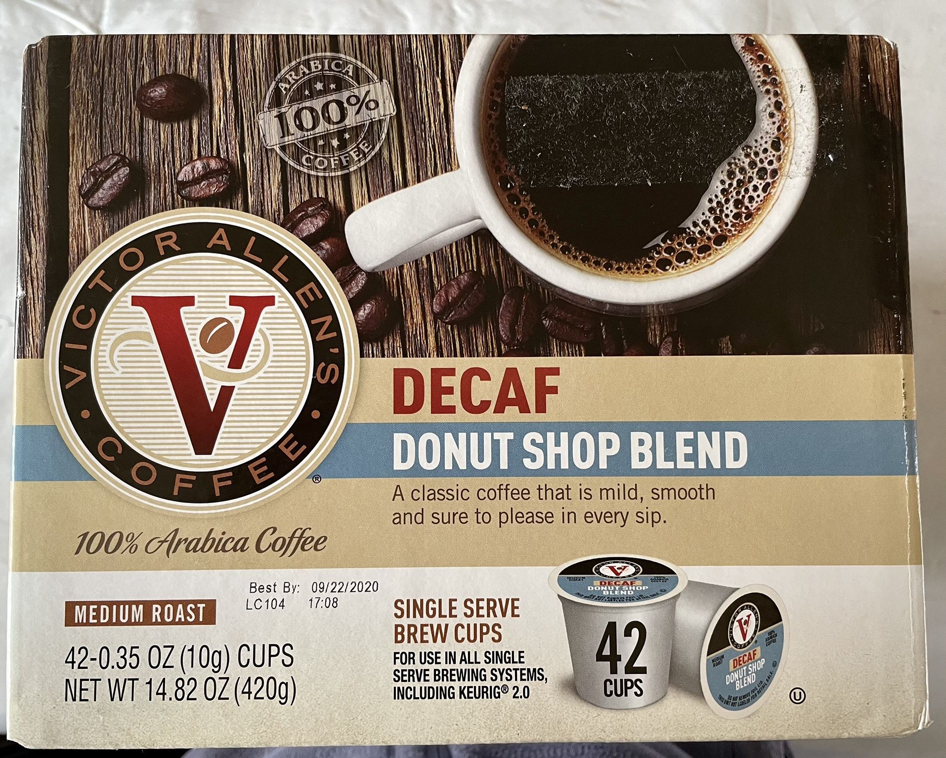 Víctor Allen’s Decaf Coffee K Cups - 42 Count Donut Shop Blend