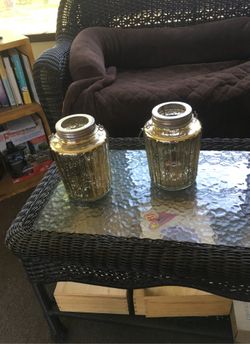 Hanging candle holder jars