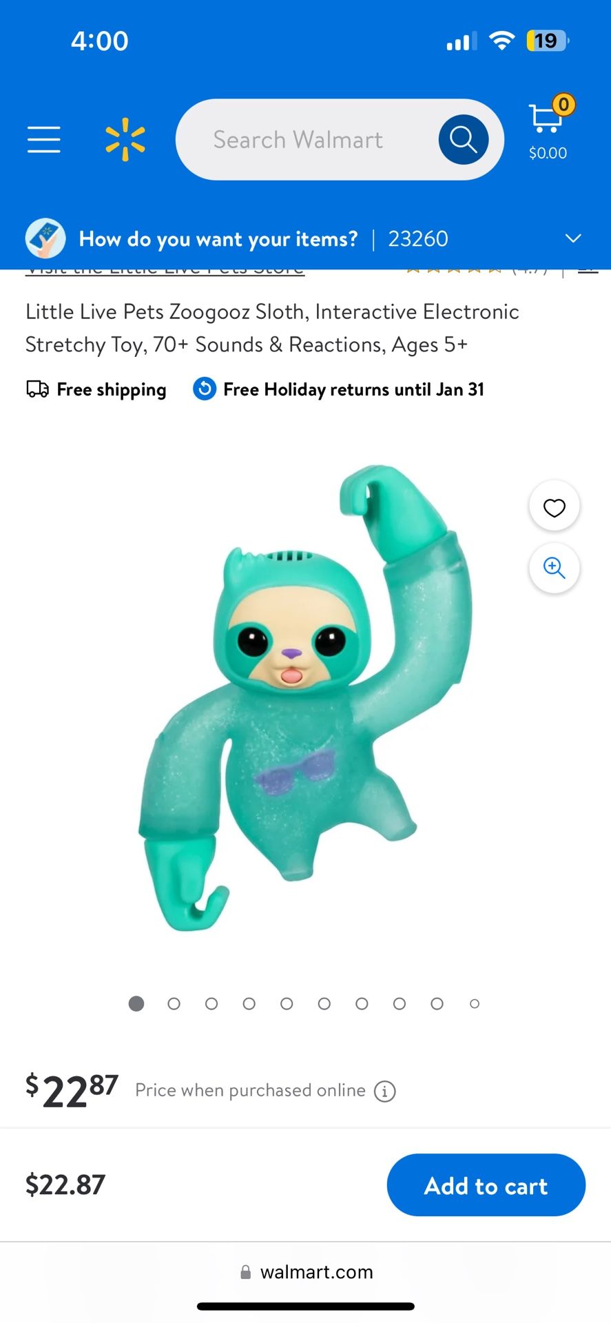 Zoogooz Sloth Toy