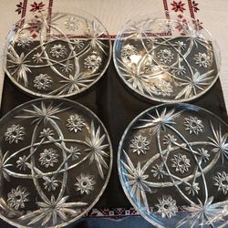 Four "Star Of David. ". Have Indentions Of Cup Or Glass Or Can Be Used As Chip And Dip Plates