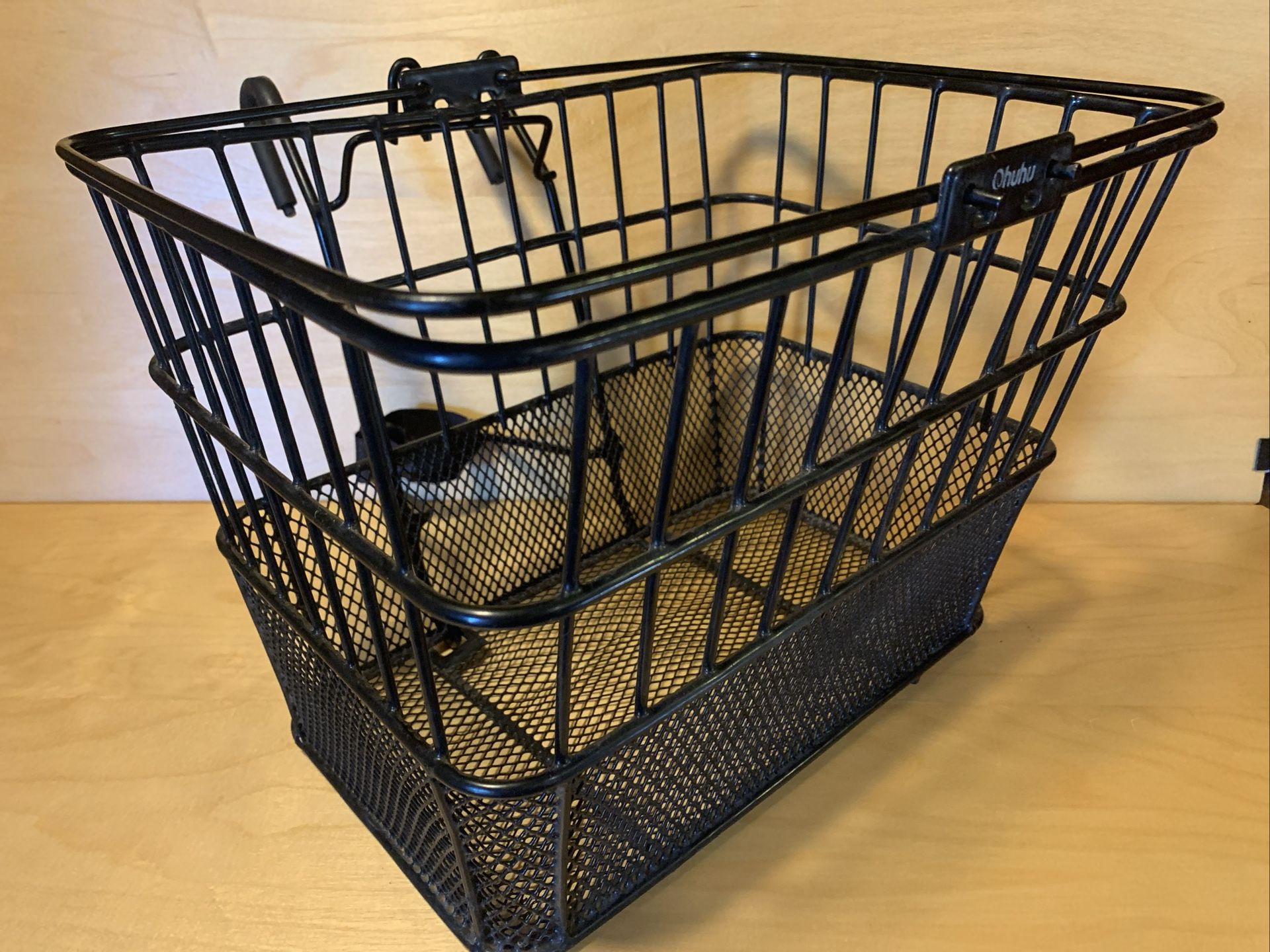 Bicycle Front Mesh Lift Off Basket BLACK Cruiser Commuter Bike