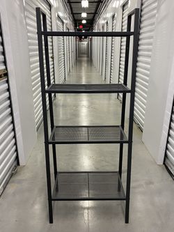 Retired dark grey metal IKEA Lerberg shelf