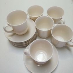 Juego De 6 Tazas Con Plato