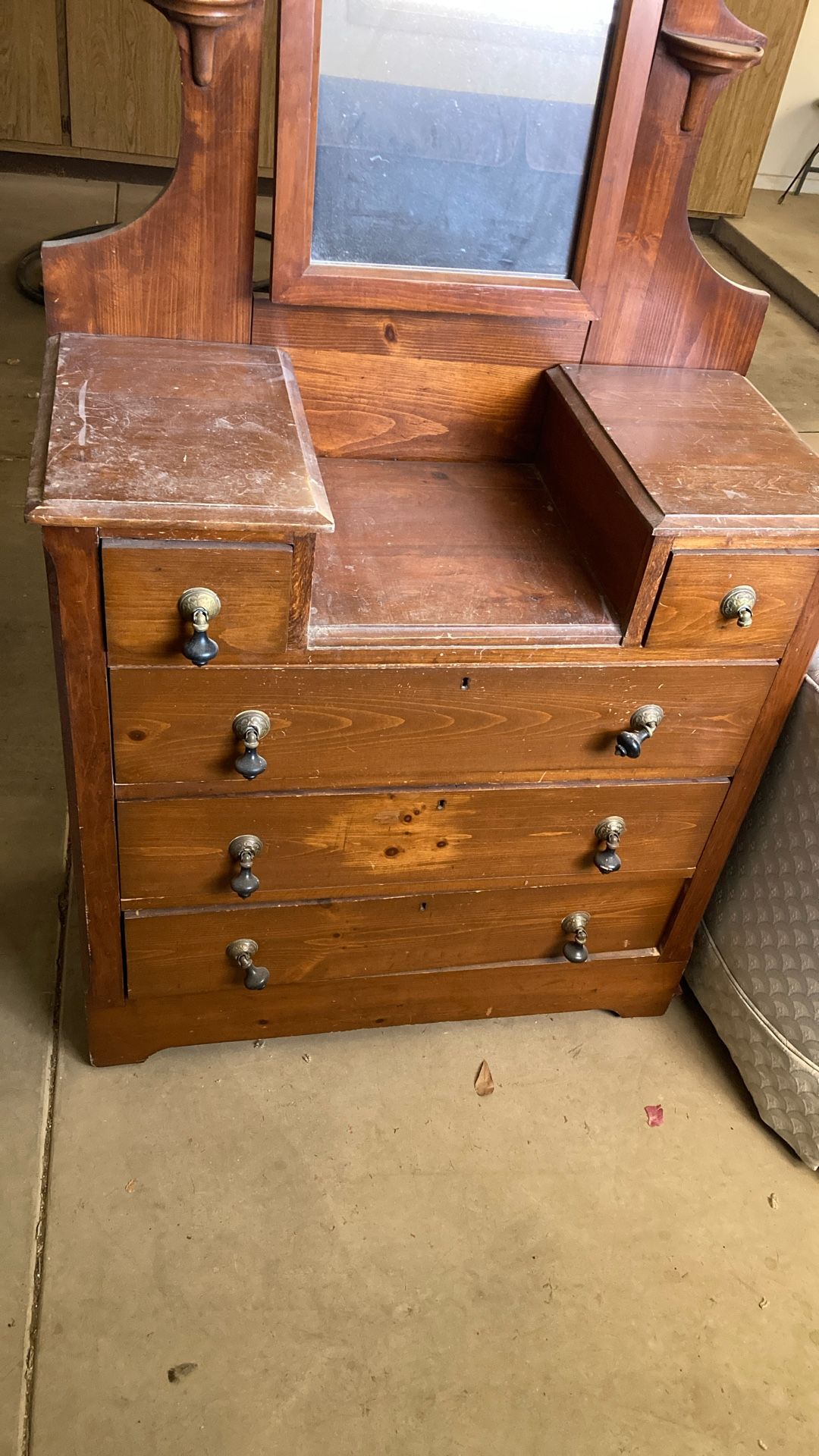 Antique Dresser With Mirror 