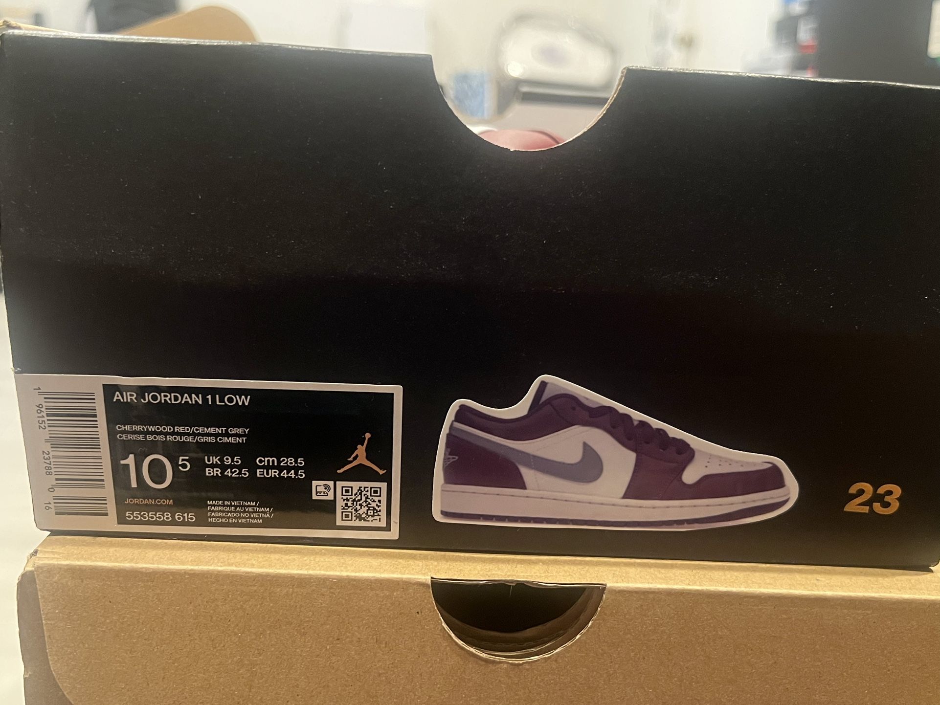 Air Jordan 1 Low White Bordeaux