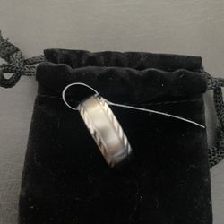Stainless Steel Textured Men’s Ring