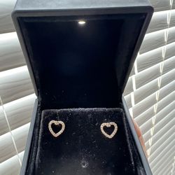 Rose Gold and Diamond Earrings