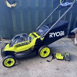 NEW IN AN OPEN BOX RYOBI 40 V HP Hi Performance Advanced Technology 20" INCH BRUSHLESS PUSH MOWER, MORE POWER THAN 150 cc GAS MOWER. VERY LIGHT AND QU