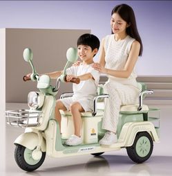 Couple set scooter electric 12v with built in music ages 3-11