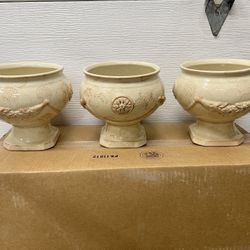 3  Ceramic Decorative Vases 