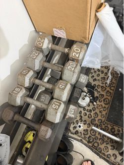 Hex Dumbbell Set with Rack