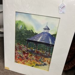 Matted Watercolor Artwork