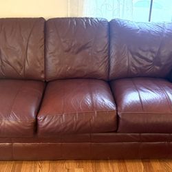 REAL LEATHER SOFA