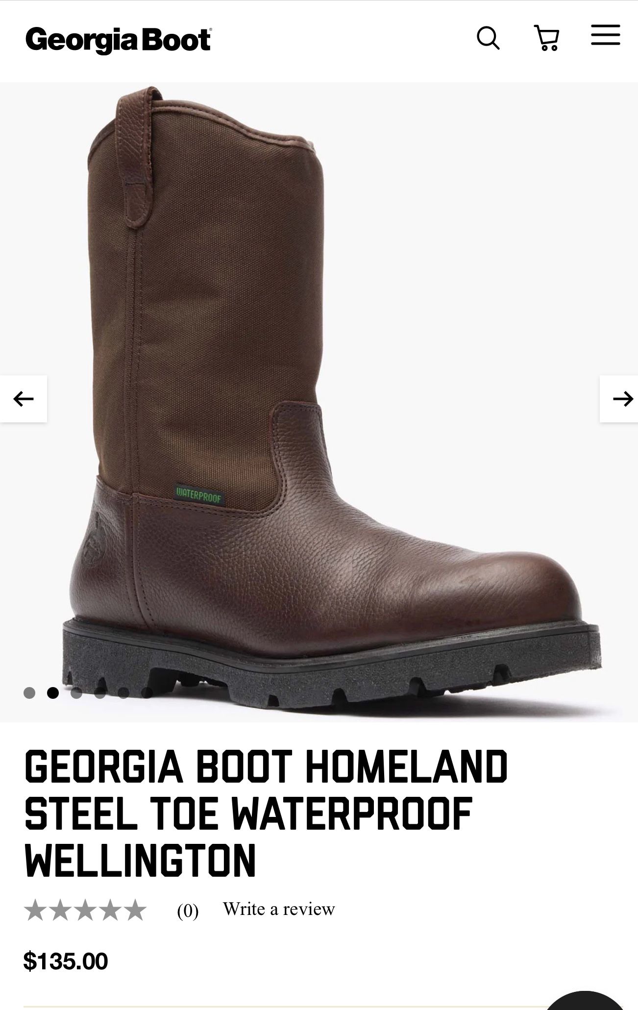 Georgia  Steel Toe Work Boots 11W