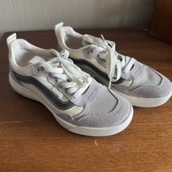 Women’s Vans Light Grey and Cream Sneakers