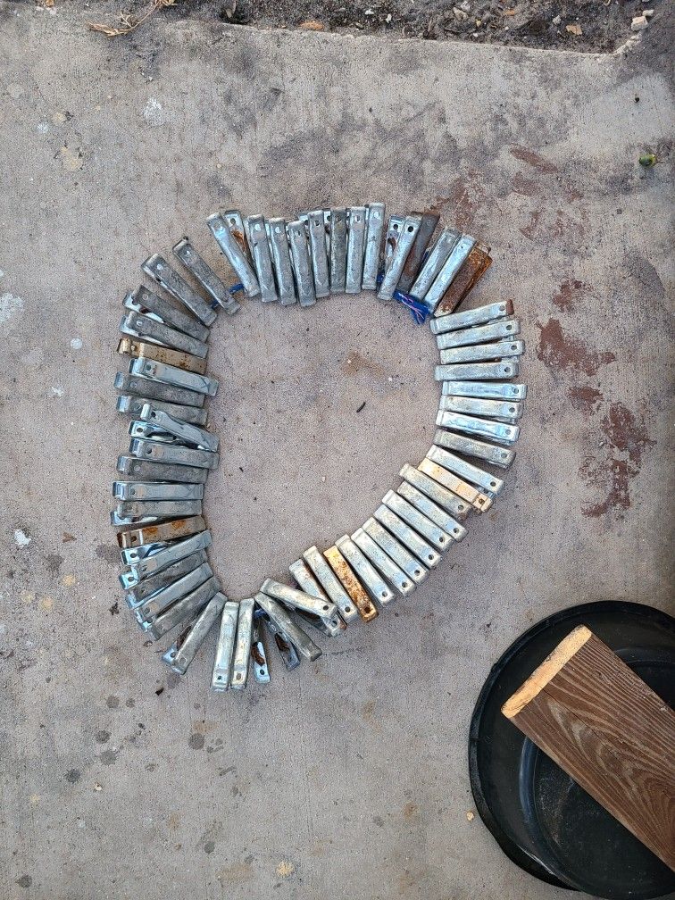 60 STRONG CLAMPS / CLIPS - GALVANIZED STEEL - ALL FOR $15