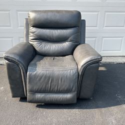Leather recliner