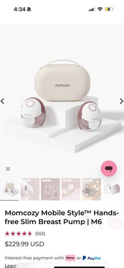 New Momcozy Mobile Style™ Hands-free Slim Breast Pump | M6