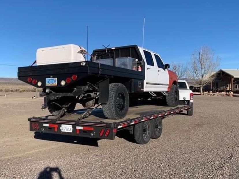 20ft Flatbed Cargo Trailer With Winch For Non Running Car/Truck Or Materials