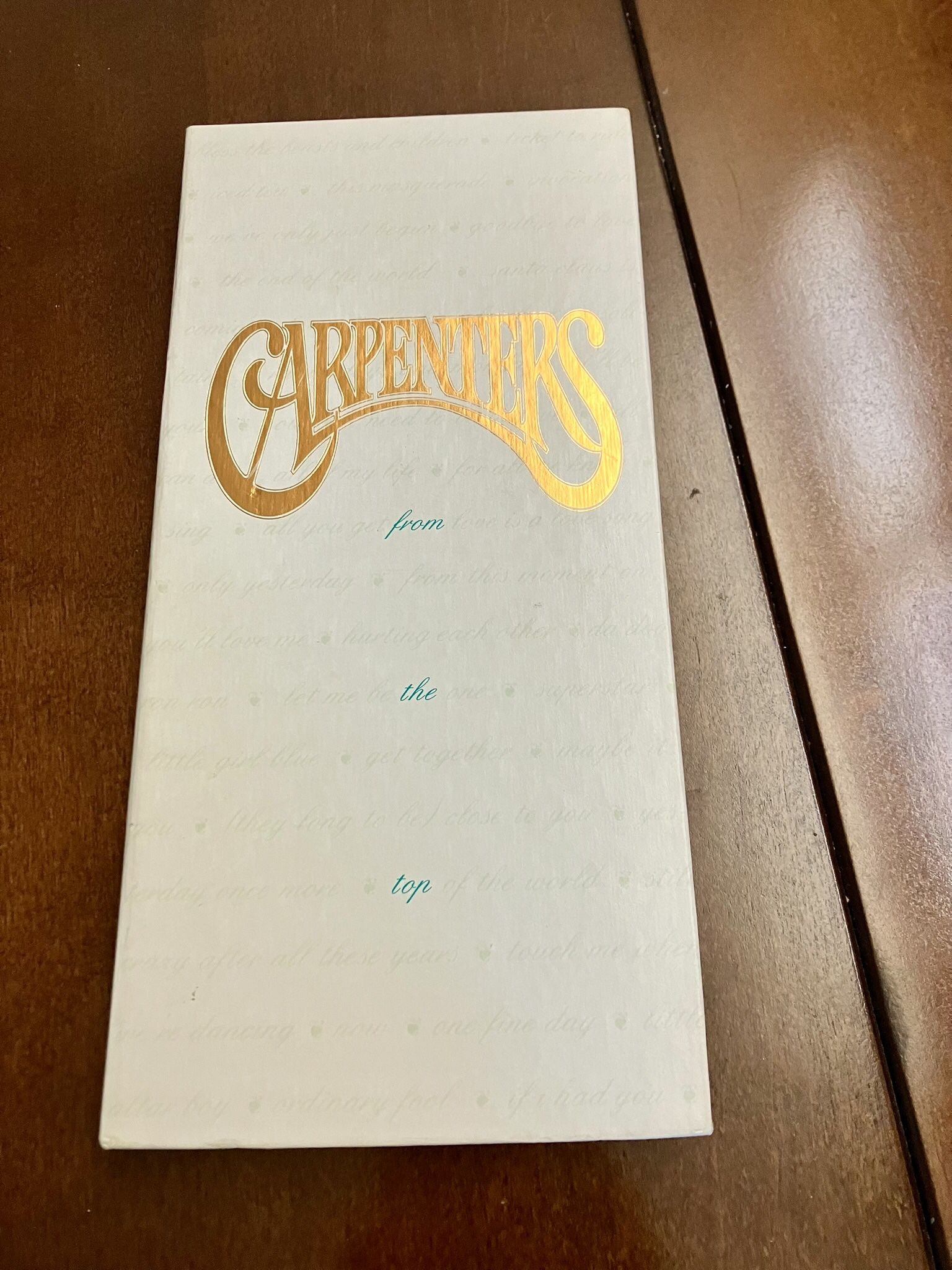 Carpenters “From The Top” - Collectors 4 CD Set In Box/Booklet With Original Songs From 1965 To 1982 Classic Memorabilia At Its Best! Like NEW.