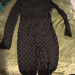 Black See Thru Jumpsuit 