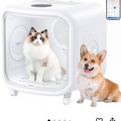 75L Large Automatic Pet Dryer Box for Cats & Small Dogs - App-Controlled, Ult...