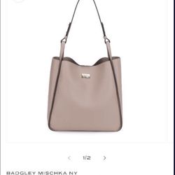 Badgley Mischka Tote New Brown Tan 