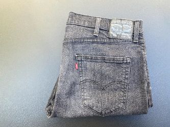 Levi's 512 Slim Fit Jeans Black Acid Washed Jeans Size 38 x30