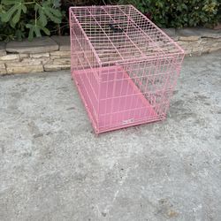 Pink Single Door Metall Wire Dog Crate