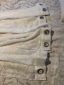 Sheer White Grommet Curtain Panels