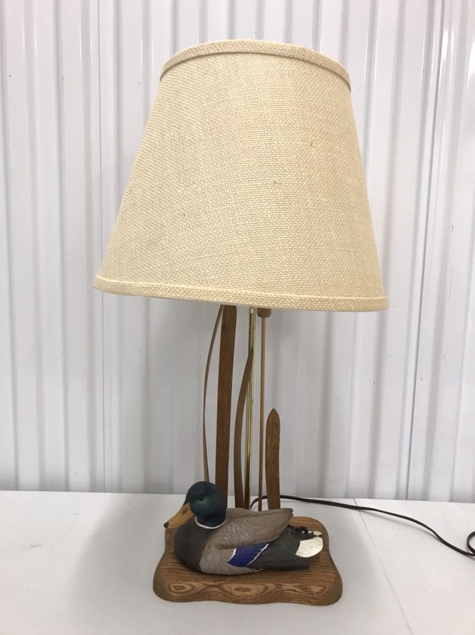 Jenning Decoy Company Mallard Lamp with Cattails