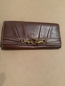 $15.00,  New Vintage Coach brown leather wallet