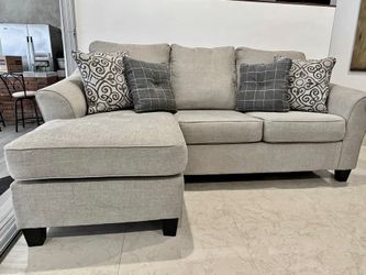 Ashley HomeStores Light Gray 92in Reversible Chaise Sectional Sofa