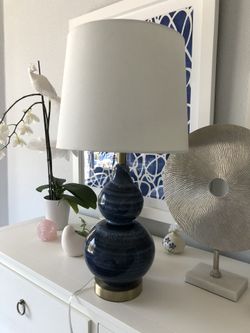 Beautiful Cobalt Blue Pair of Lamps