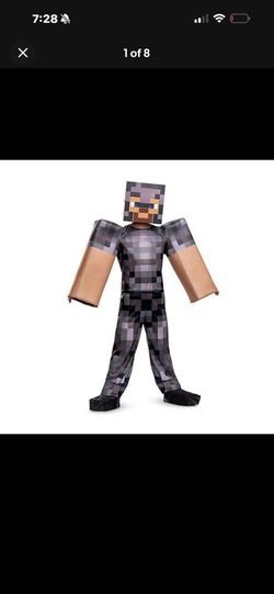 Minecraft Boys Costume New 8-10 