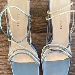 bebe Leather Strappy Heeled Sandals