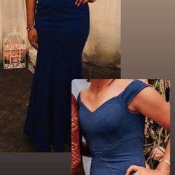 Blue long formal dress