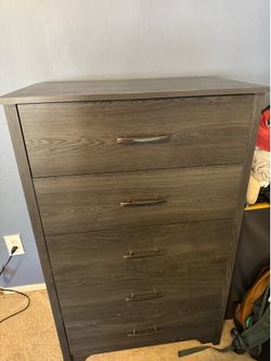 Tall Grey Dresser