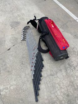 2-Pw bag putter vintage honeycomb golf set