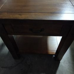 Wood Square End Table