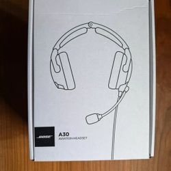 Bose A30 ANR Aviation Headset w/Bluetooth & GA dual plugs, FACTORY SEALED