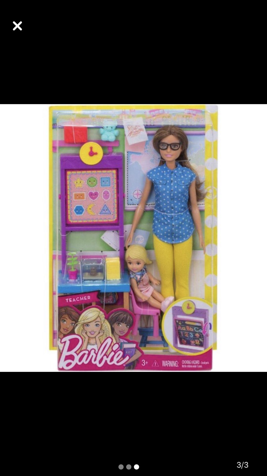 Barbie Careers Teacher Doll & Student Doll Classroom Play-set (Missing Parts)