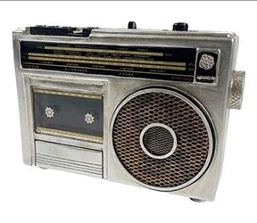 Novelty Vintage Retro Cassette Tape Radio Player Piggy Bank