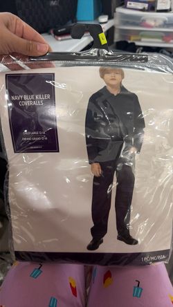 Navy Blue Killer Coveralls Kids Halloween Costume
