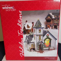 Holiday Traditions Lighted "St. John's Church" - New in Box