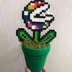 Perler Bead Pirahna Plant