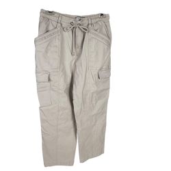 Bagatelle Women's Cargo Utility Crop Pants Pull-On Beige Size S