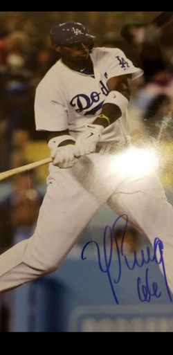 dodgers yasiel puig autograph